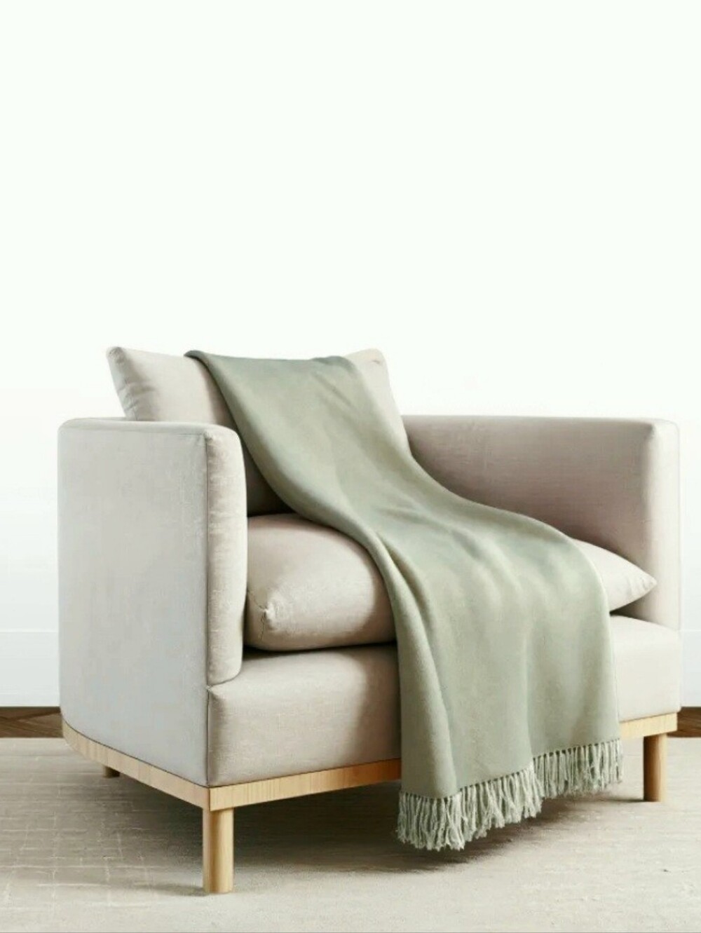 Alicia Adams Alpaca Throw In Sage Green